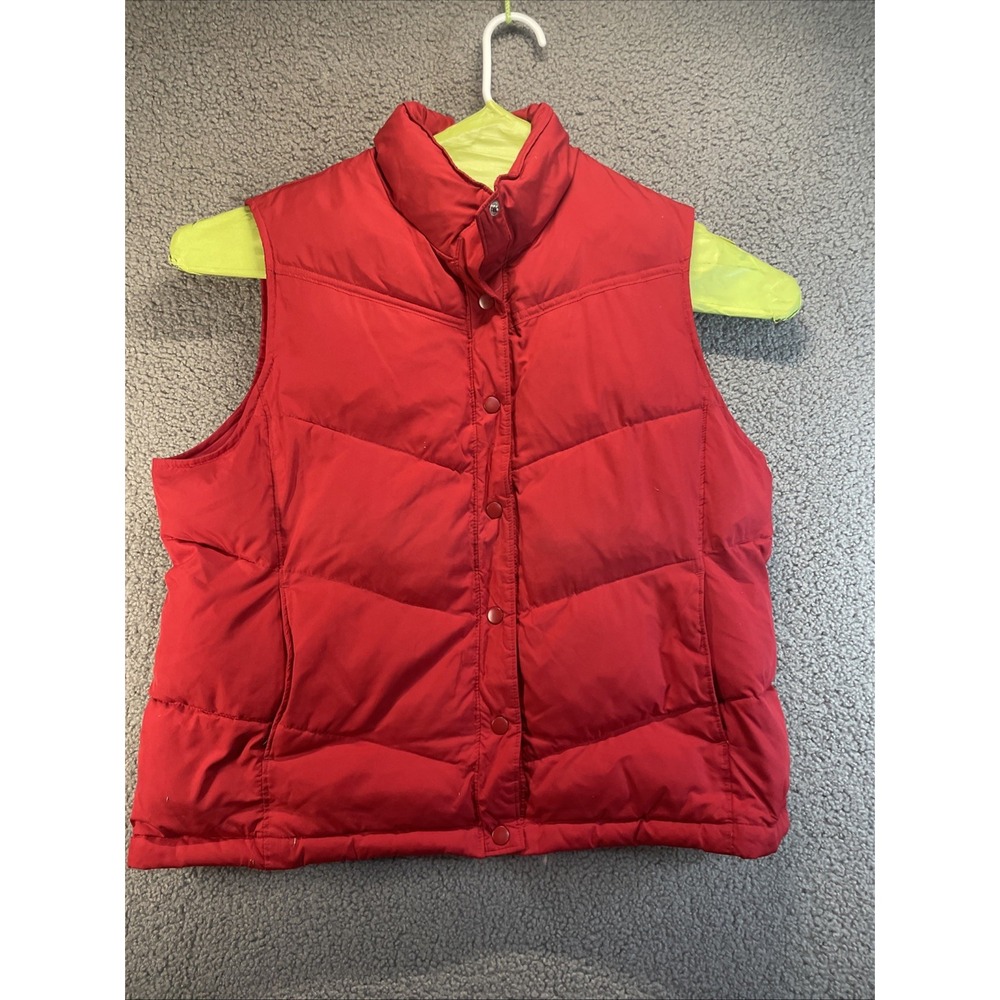 GAP Full Snap Up  Insulated  Puffer Vest Women's Size XL Red  Comfy Casual‎